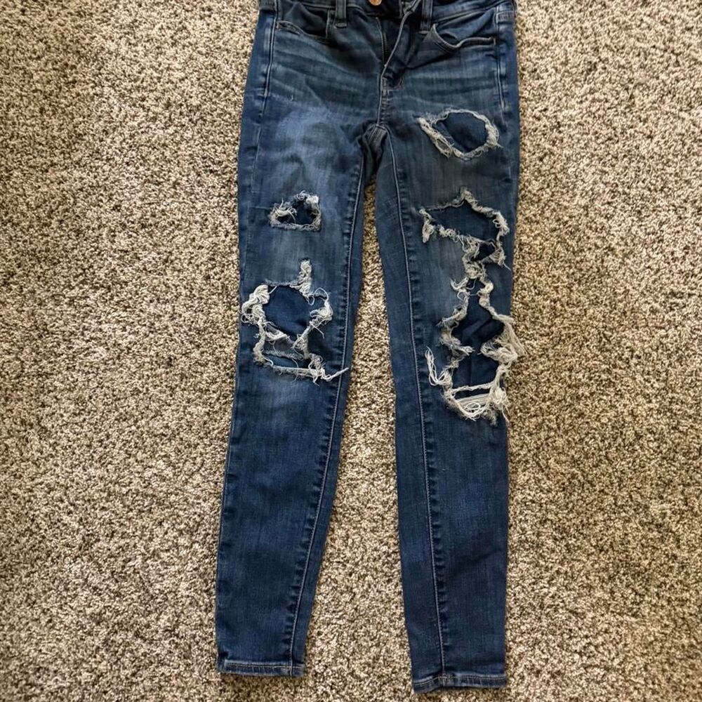 American-eagle Women's Blue and Navy Jeans